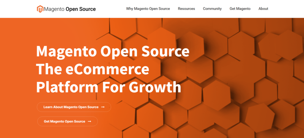 CMS Platforms for Websites, Magento e-commerce product page, a top CMS for big retailers
