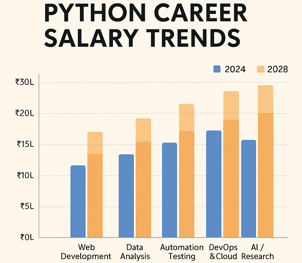 Python programming as a career, Python salary trends